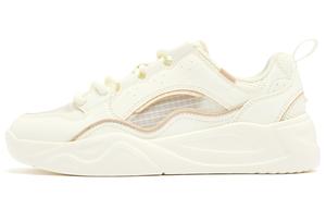 QIAODAN Низкие, износостойкие, противоскользящие, женские, бежевые, кроссовки для скейтбординга