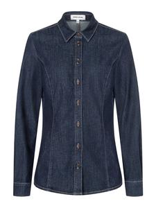 Классная джинсовая рубашка из темно-синего денима More & More