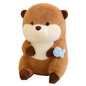 Плюшевая кукла капибара для любителей рыбалки, головная повязка, цилиндр, высота 30 см AORUNJU