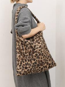 cachecache / Сумка-тоут на одно плечо из твида с леопардовым принтом
