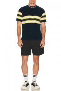 Карманная футболка в полоску Pile Beams Plus, Navy