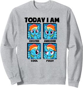 Толстовка с изображением Рэйнбоу Дэш из мультфильма «Мой маленький пони: Дружба - это волшебство», синяя My Little Pony