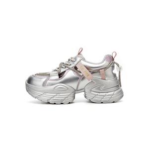DAPHNE Серебряные женские кроссовки Low top Chunky, цвет Silver