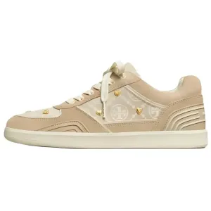 TORY BURCH Низкие женские кроссовки для скейтбординга T Monogram бежевого цвета