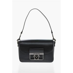 Сумка LOVE из искусственной кожи с застежкой с серебристым эффектом Moschino, Black