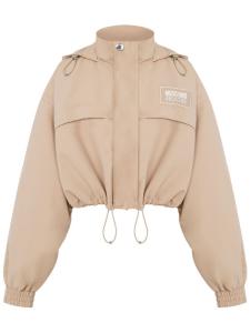 Укороченная куртка с капюшоном MOSCHINO JEANS, коричневый