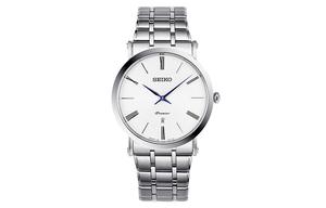 Кварцевый механизм Мужские часы SEIKO с белым циферблатом на стальном браслете