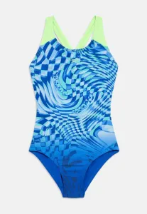 Слитный купальник с принтом в виде брызг Speedo, Deep Sapphire/Pale Clover
