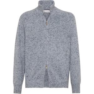 Кардиган с молнией и резинкой Brunello Cucinelli, синий