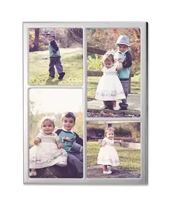 710688 серебряная стандартная металлическая рамка для фотографий с четырьмя отверстиями Lawrence Frames, silver