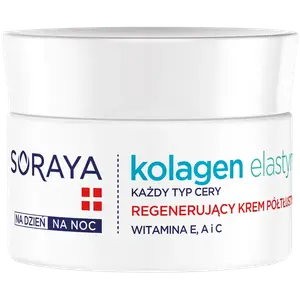 Регенерирующий полужирный крем для лица, 50 мл Soraya Kolagen + elastyna