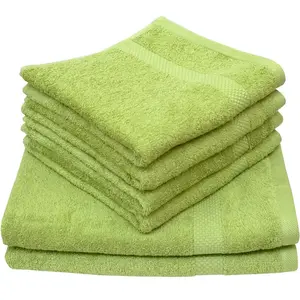 Набор полотенец Planet 6 шт. Махровые: 4 полотенца (50x100 см), 2 банных полотенца (70x140 см) Dyckhoff, зеленый