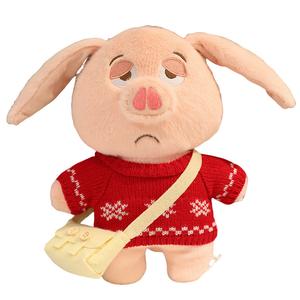 Мягкая и милая трансформирующаяся плюшевая кукла свинка высотой 30 см MLING, красный