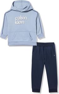 Комплект из двух предметов для бега с капюшоном Calvin Klein для мальчиков, Flintstone/Navy Blazer