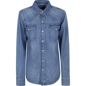 Длинная рубашка с длинными рукавами и пуговицами Polo Ralph Lauren, синий