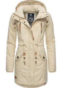 Зимнее пальто Ragwear "Элси", стильная зимняя парка с капюшоном и флисом Тедди, бежевый