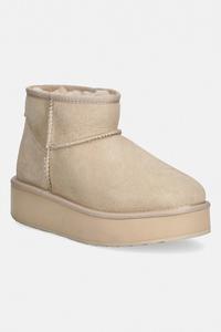 Замшевые зимние ботинки stinger micro flatform 2.0 Emu Australia, бежевый