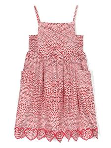Stella McCartney Kids платье миди с принтом, красный