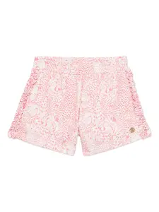 Шорты с леопардовым принтом Roberto Cavalli Junior, розовый