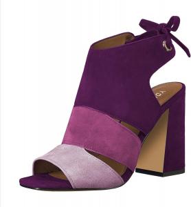 Женские ботильоны YDN с открытым носком, босоножки с ремешком на пятке, массивный каблук, повседневные ботинки на шнуровке, Purple