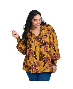 Женская блузка Abby с рукавами-блузонами AVENUE, Sketched floral