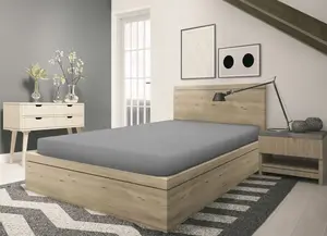 Простыня SETEX "тонкая фланелевая простыня GOTS", изготовленная из сертифицированного органического хлопка 140х200 см, 1 шт., светло-серый