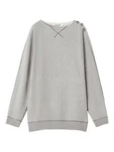 Свитер с вырезом-лодочкой Lanvin, серый