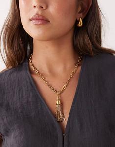 Винтажное колье-цепочка с кисточками Seabrook из золота Petit Moments