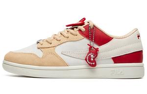 Кроссовки для скейтбординга Pizza Skateboarding Shoes Women's Low-top Lily White/beige Fila Fusion