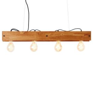 Подвесной светильник Brilliant Calandra I, частично цельная сосна / железо - 4 пламени