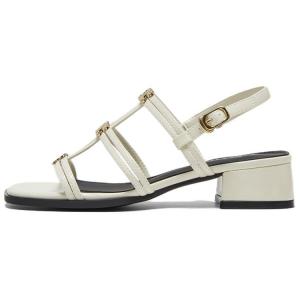 Женские римские сандалии на среднем каблуке BASTO, бежевый