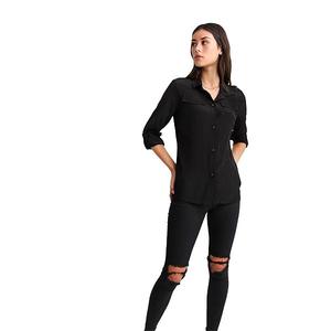 Блуза с закатанными рукавами Eclipse Belle & Bloom, Black