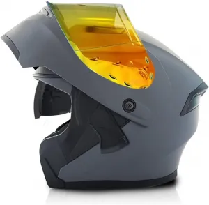 Модульный мотоциклетный шлем, полнолицевой шлем, складной шлем, шлем для мопеда, передний шлем с двойным солнцезащитным козырьком, шлем для скутера для взрослых, мужчин и женщин, сертифицирован по стандартам ECE/DOT WPXXXW, 17