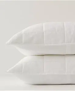 Хлопковая стеганая наволочка, упаковка 2 шт. — стандартная Pact, white