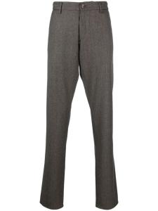 Canali straight-leg wool trousers, серый
