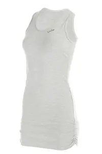 Длинный топ Winshape "WTR15" с рюшами по бокам, серый