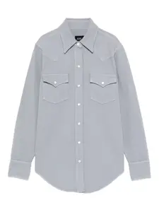 Рубашка с накладными карманами A.P.C., серый