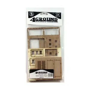 Дома с террасами - Тип 1, пристройка (предварительно окрашенные), Europe At War - Buildings (15mm)