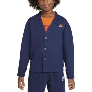 Свитер Спортивная Одежда Клуб Темно-синий Детский Возраст 3-7 лет Nike