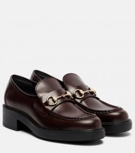 Пенни-лоферы из кожи Horsebit Gucci, Burleywood