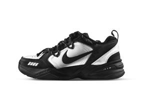 Nike Air Monarch 4 противоскользящие износостойкие легкие низкие массивные кроссовки унисекс черный серебристый