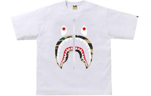 Футболка Bape 1st Camo Shark A BATHING APE, черная с желтым