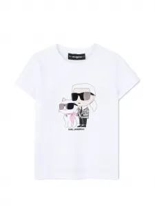 Футболка с логотипом Karl Lagerfeld Kids, белый