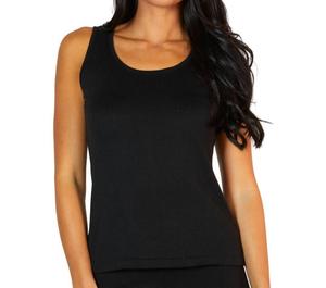 Вязаная майка черного цвета Angel Apparel