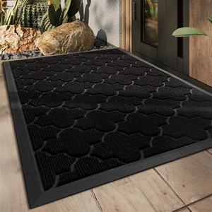 Dajiang Ковер 90х150 см для прихожей, грязеотталкивающий, с эффектом очистки обуви, Sandy-Scraping, большой размер
