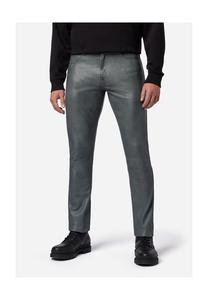 Кожаные брюки облегающего кроя Кожаные брюки с 5 карманами из кожи ягненка - облегающий крой Ricano, серый