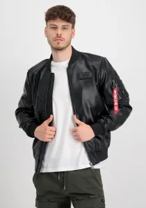 Кожаная куртка Alpha Industries " Alpha Industries Мужчины - Кожаные и веганские куртки", черный