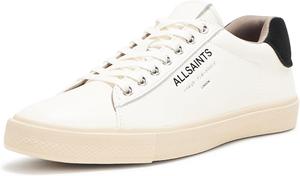 Мужские низкие кожаные кеды AllSaints Undgrnd, белый/черный