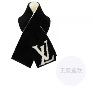 LOUIS VUITTON Вязаный шарф унисекс черный, Black