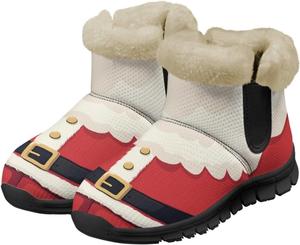 Женские зимние ботинки Jeiento с мехом, утепленные, уличные ботильоны, Christmas Santa Outfit